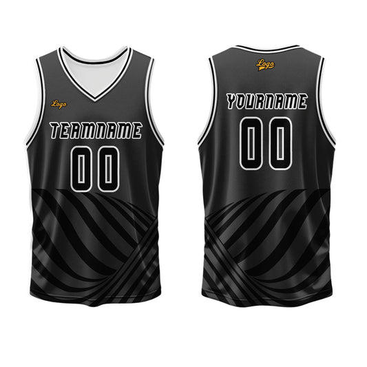 Benutzerdefinierter Schwarz Basketball Jersey Uniform Anzug gedruckt Ihr Logo Name Nummer