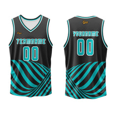 Benutzerdefinierter Wasser Blau Basketball Jersey Uniform Anzug gedruckt Ihr Logo Name Nummer
