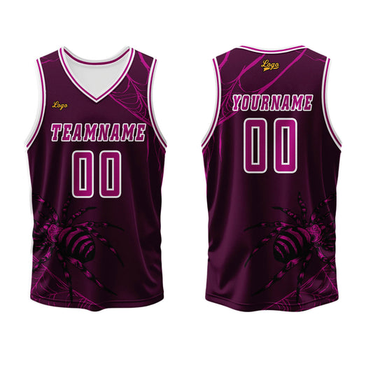 Benutzerdefinierter Rose Lila Basketball Jersey Uniform Anzug gedruckt Ihr Logo Name Nummer
