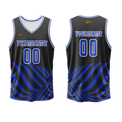 Benutzerdefinierter Blau Basketball Jersey Uniform Anzug gedruckt Ihr Logo Name Nummer
