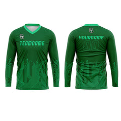 Kundenspezifisches Hellgrün Basketball Fußball Schießen langes T-Shirt für Erwachsene und Kinder