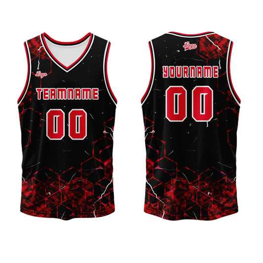 Benutzerdefinierter Rot Basketball Jersey Uniform Anzug gedruckt Ihr Logo Name Nummer