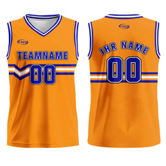 Benutzerdefinierter Orange Lila Weiß Basketball Jersey Uniform Anzug gedruckt Ihr Logo Name Nummer