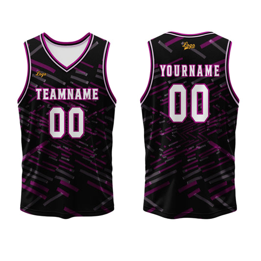 Benutzerdefinierter Schwarz Rose Rot Basketball Jersey Uniform Anzug gedruckt Ihr Logo Name Nummer
