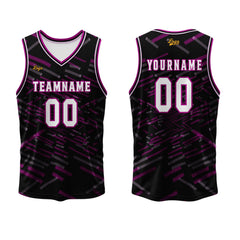 Benutzerdefinierter Schwarz Rose Rot Basketball Jersey Uniform Anzug gedruckt Ihr Logo Name Nummer