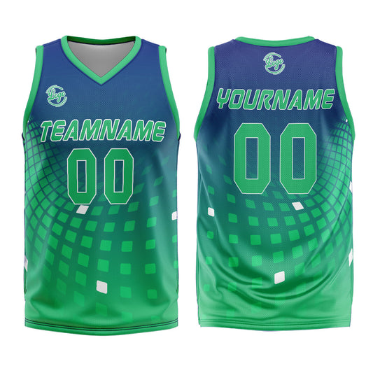 Benutzerdefinierter Marine Grün Basketball Jersey Uniform Anzug gedruckt Ihr Logo Name Nummer