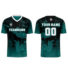Benutzerdefinierte Weiß Dunkelgrün Trikots für Männer Frauen Personalisierte Fußball Uniformen für Erwachsene und Kind