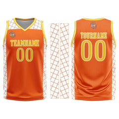 Benutzerdefinierter Orange Gelb Basketball Jersey Uniform Anzug gedruckt Ihr Logo Name Nummer
