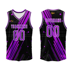 Benutzerdefinierter Rose Lila Basketball Jersey Uniform Anzug gedruckt Ihr Logo Name Nummer