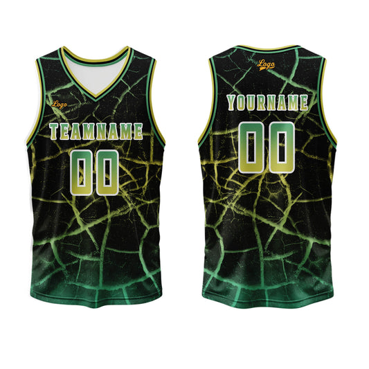 Benutzerdefinierter Grün Basketball Jersey Uniform Anzug gedruckt Ihr Logo Name Nummer