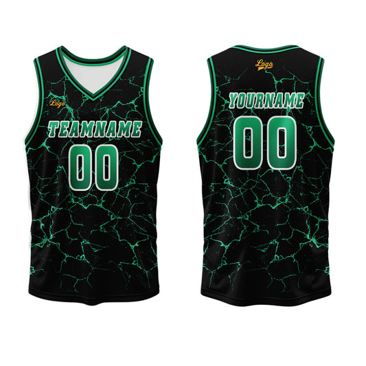 Benutzerdefinierter Grün Basketball Jersey Uniform Anzug gedruckt Ihr Logo Name Nummer