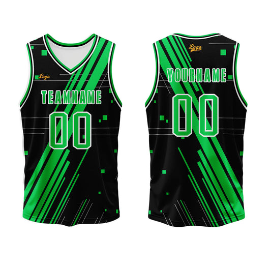 Benutzerdefinierter Grün Basketball Jersey Uniform Anzug gedruckt Ihr Logo Name Nummer