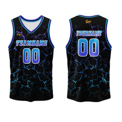 Benutzerdefinierter Blau Lila Basketball Jersey Uniform Anzug gedruckt Ihr Logo Name Nummer