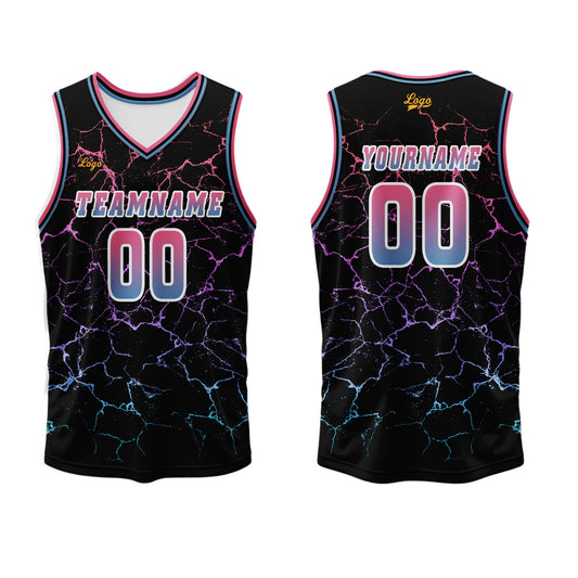 Benutzerdefinierter Rosa Basketball Jersey Uniform Anzug gedruckt Ihr Logo Name Nummer