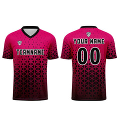 Benutzerdefinierte Rosa Schwarz Trikots für Männer Frauen Personalisierte Fußball Uniformen für Erwachsene und Kind