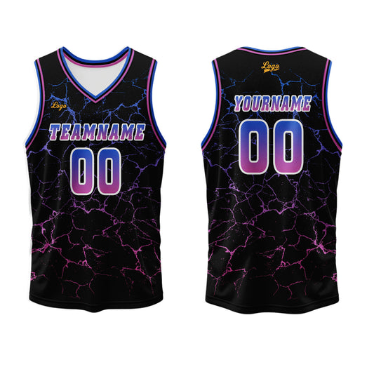 Benutzerdefinierter Rose Lila Basketball Jersey Uniform Anzug gedruckt Ihr Logo Name Nummer