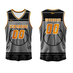 Benutzerdefinierter Weiß Orange Basketball Jersey Uniform Anzug gedruckt Ihr Logo Name Nummer