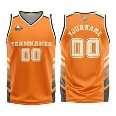 Benutzerdefinierter Orange Creme Basketball Jersey Uniform Anzug gedruckt Ihr Logo Name Nummer