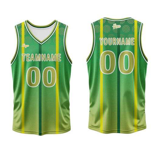 Benutzerdefinierter Grün Basketball Jersey Uniform Anzug gedruckt Ihr Logo Name Nummer