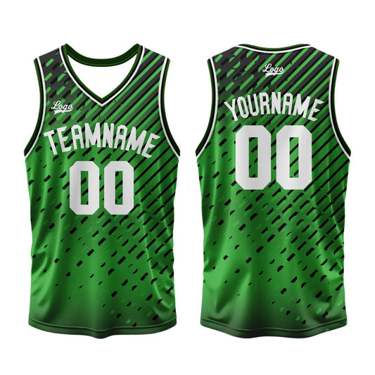 Benutzerdefinierter Grün Basketball Jersey Uniform Anzug gedruckt Ihr Logo Name Nummer