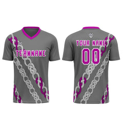 Benutzerdefinierte Grau Trikots für Männer Frauen Personalisierte Fußball Uniformen für Erwachsene und Kind