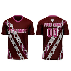 Benutzerdefinierte Rosa Rot Trikots für Männer Frauen Personalisierte Fußball Uniformen für Erwachsene und Kind