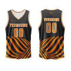 Benutzerdefinierter Orange Basketball Jersey Uniform Anzug gedruckt Ihr Logo Name Nummer