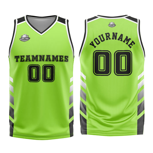 Benutzerdefinierter Grün Schwarz Basketball Jersey Uniform Anzug gedruckt Ihr Logo Name Nummer