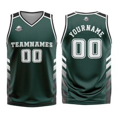 Benutzerdefinierter Grün Weiß Basketball Jersey Uniform Anzug gedruckt Ihr Logo Name Nummer