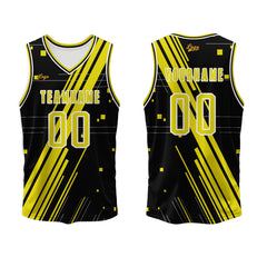 Benutzerdefinierter Gelb Basketball Jersey Uniform Anzug gedruckt Ihr Logo Name Nummer