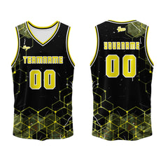 Benutzerdefinierter Gelb Basketball Jersey Uniform Anzug gedruckt Ihr Logo Name Nummer