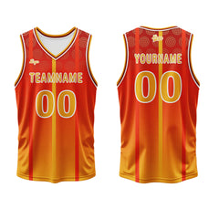 Benutzerdefinierter Orange Basketball Jersey Uniform Anzug gedruckt Ihr Logo Name Nummer