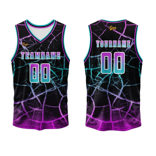 Benutzerdefinierter Rose Lila Basketball Jersey Uniform Anzug gedruckt Ihr Logo Name Nummer