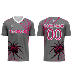 Benutzerdefinierte Grau Trikots für Männer Frauen Personalisierte Fußball Uniformen für Erwachsene und Kind