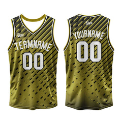 Benutzerdefinierter Gelb Basketball Jersey Uniform Anzug gedruckt Ihr Logo Name Nummer