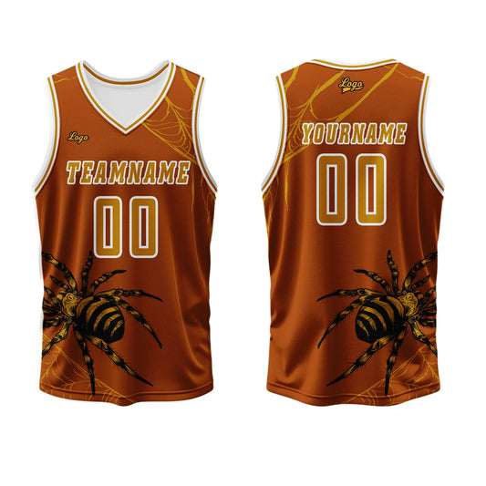 Benutzerdefinierter Orange Basketball Jersey Uniform Anzug gedruckt Ihr Logo Name Nummer