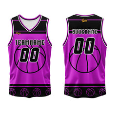 Benutzerdefinierter Weiß Lila Basketball Jersey Uniform Anzug gedruckt Ihr Logo Name Nummer