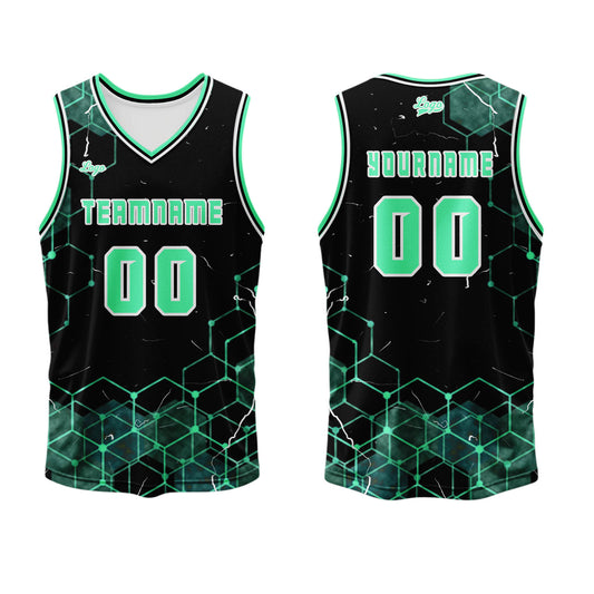 Benutzerdefinierter Fluoreszierend Grün Basketball Jersey Uniform Anzug gedruckt Ihr Logo Name Nummer