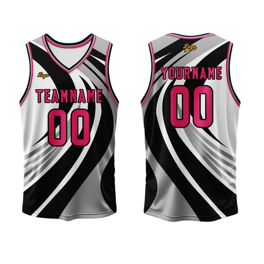 Benutzerdefinierter Schwarze Rose Basketball Jersey Uniform Anzug gedruckt Ihr Logo Name Nummer