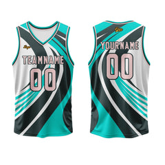 Benutzerdefinierter Blaues Pulver Basketball Jersey Uniform Anzug gedruckt Ihr Logo Name Nummer