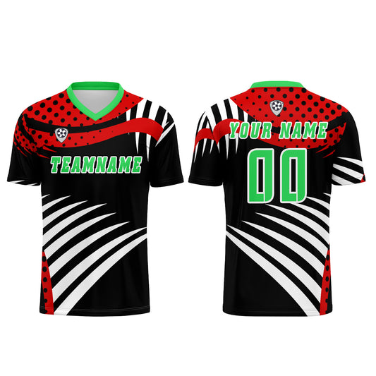 Benutzerdefinierte Rot Grün Trikots für Männer Frauen Personalisierte Fußball Uniformen für Erwachsene und Kind