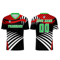 Benutzerdefinierte Rot Grün Trikots für Männer Frauen Personalisierte Fußball Uniformen für Erwachsene und Kind