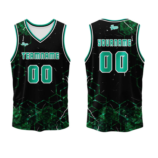 Benutzerdefinierter Grün Basketball Jersey Uniform Anzug gedruckt Ihr Logo Name Nummer