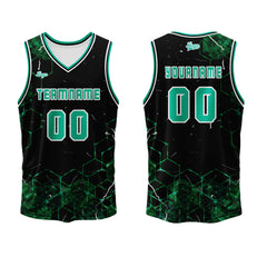 Benutzerdefinierter Grün Basketball Jersey Uniform Anzug gedruckt Ihr Logo Name Nummer
