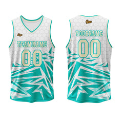 Benutzerdefinierter Blau Beige Basketball Jersey Uniform Anzug gedruckt Ihr Logo Name Nummer