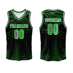 Benutzerdefinierter Grün Basketball Jersey Uniform Anzug gedruckt Ihr Logo Name Nummer