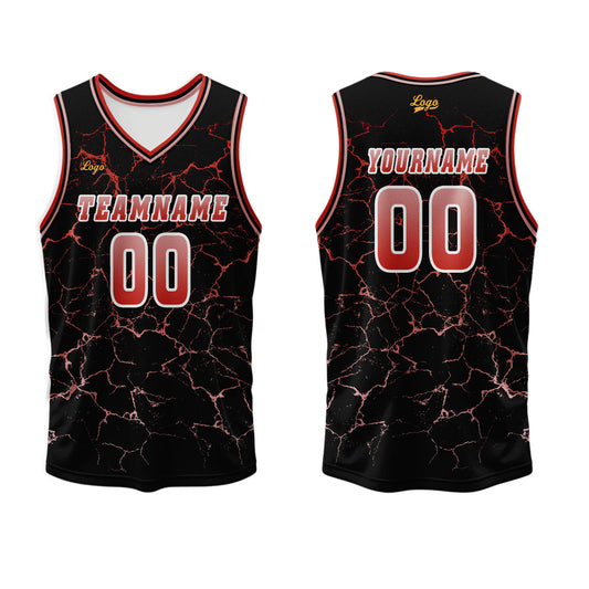 Benutzerdefinierter Rot Basketball Jersey Uniform Anzug gedruckt Ihr Logo Name Nummer