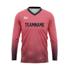 Kundenspezifisches Dunkelgrau Lichtrosa Basketball Fußball Schießen langes T-Shirt für Erwachsene und Kinder