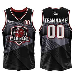 Benutzerdefinierter Schwarz Basketball Jersey Uniform Anzug gedruckt Ihr Logo Name Nummer