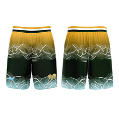 Benutzerdefinierter Gelb Grün Basketball Jersey Uniform Anzug gedruckt Ihr Logo Name Nummer